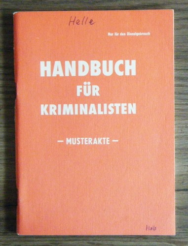 Handbuch für kriminalisten - für,